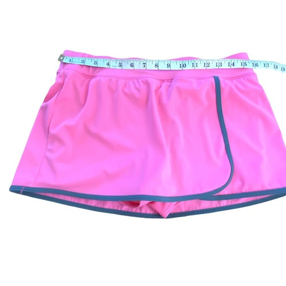 Lands End Women's 8 Skort Skirt Faux Wrap Pink Nylon - Picture 8 of 11
